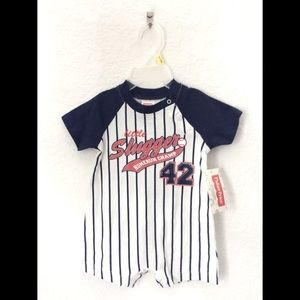 NEW!! Fisher-Price One-Piece 3-6M Baby Boy Baseball Homerun Sport Active creeper